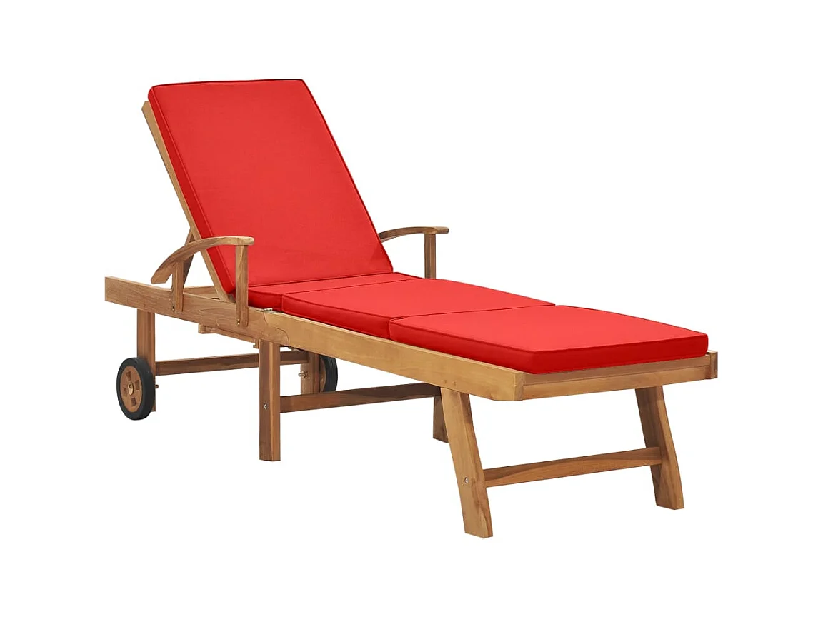 Transat chaise longue bain bois marron 195 x 59.5 x 35 cm 02_0012431