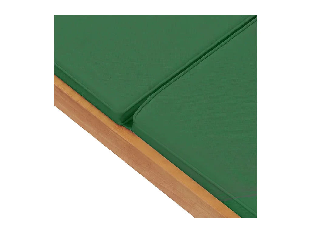 Espreguiçadeira espreguiçadeira para banhos de sol cama de jardim terraço móveis de exterior com almofada madeira maciça de teca verde 02_0012432