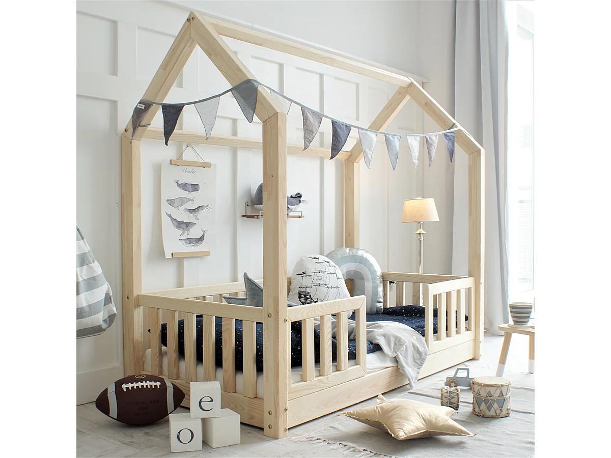 Hutbed 90x190 inclusief hekken en bodem, poten 1 cm Daisy Bois