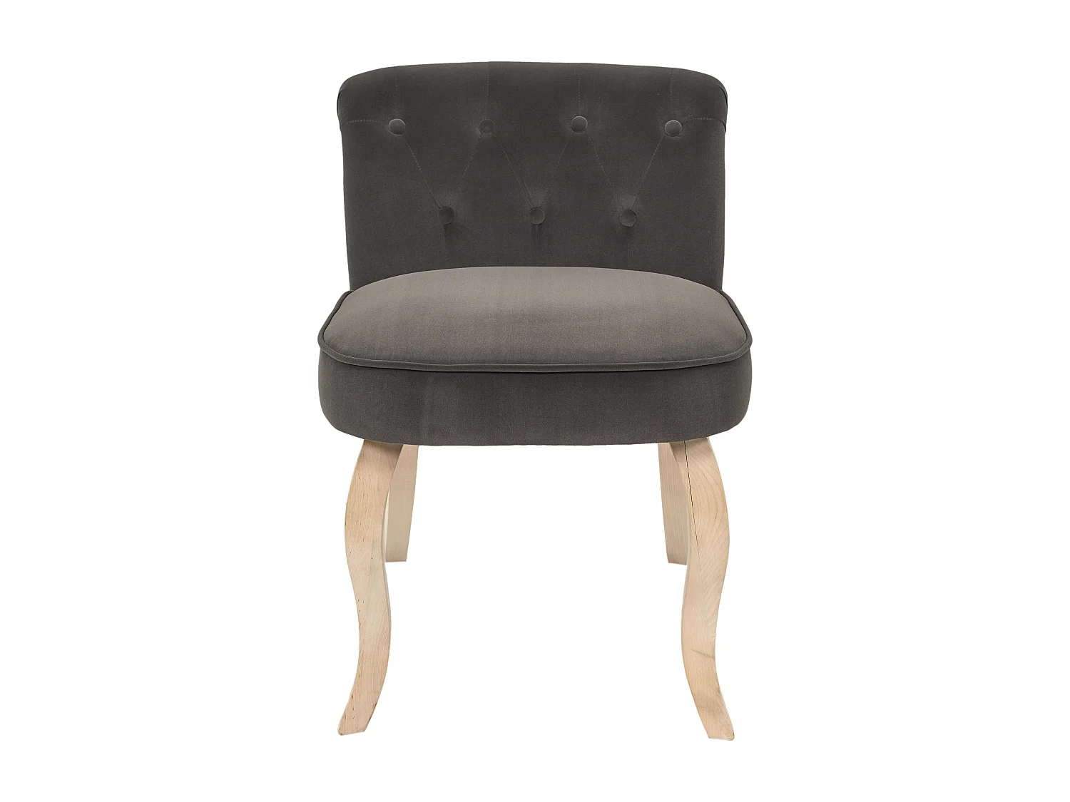 Fauteuil en Velours Design "Eleonor" 68cm Gris