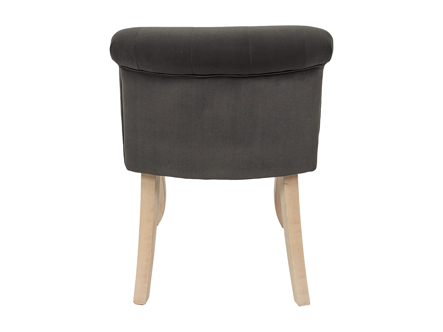 Fauteuil en Velours Design "Eleonor" 68cm Gris