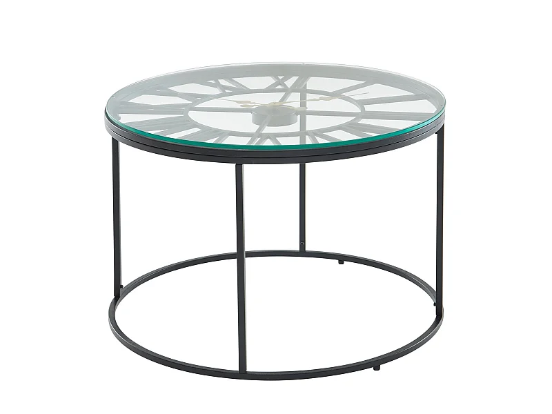 Couchtisch Sofatisch Glas Ø 60 cm Tisch Wohnzimmertisch Rund Modern