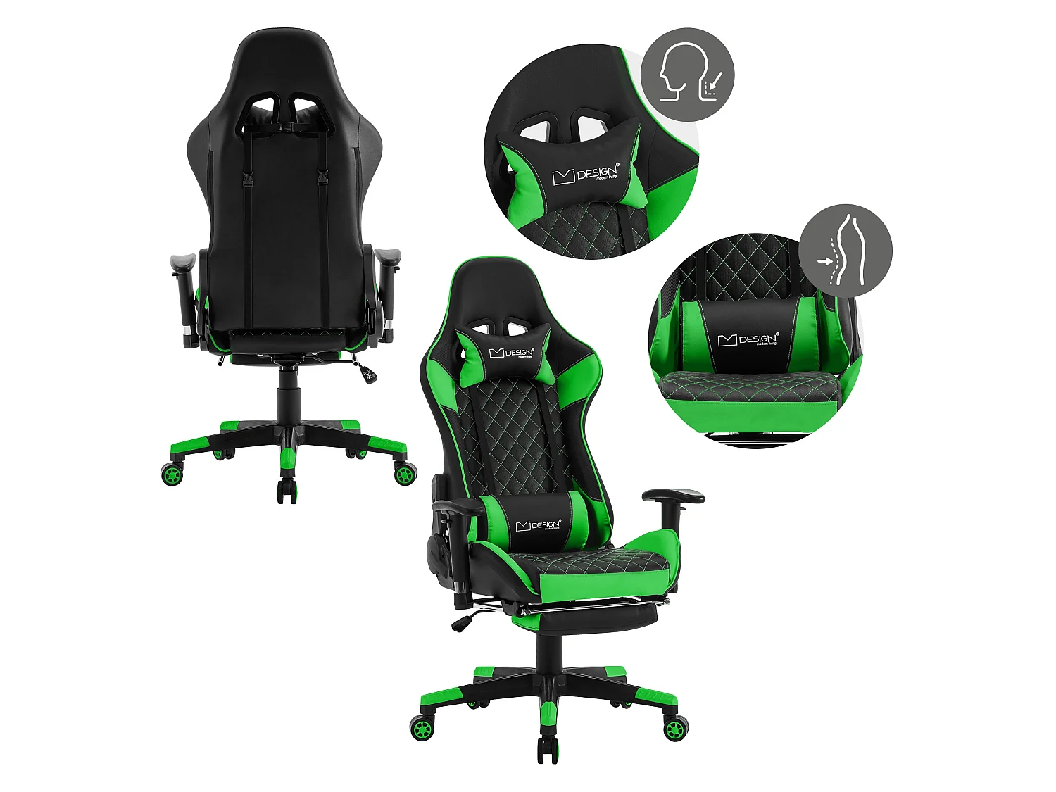 Sedia da gioco Sedia da scrivania Sedia da ufficio Sedia girevole Sedia regolabi