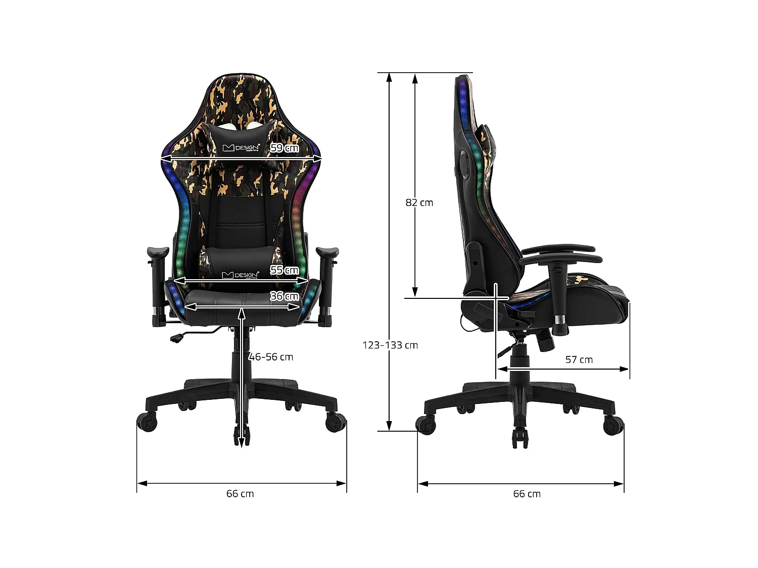 Sedia da gioco a LED Sedia da scrivania Sedia da ufficio Sedia girevole Scatole