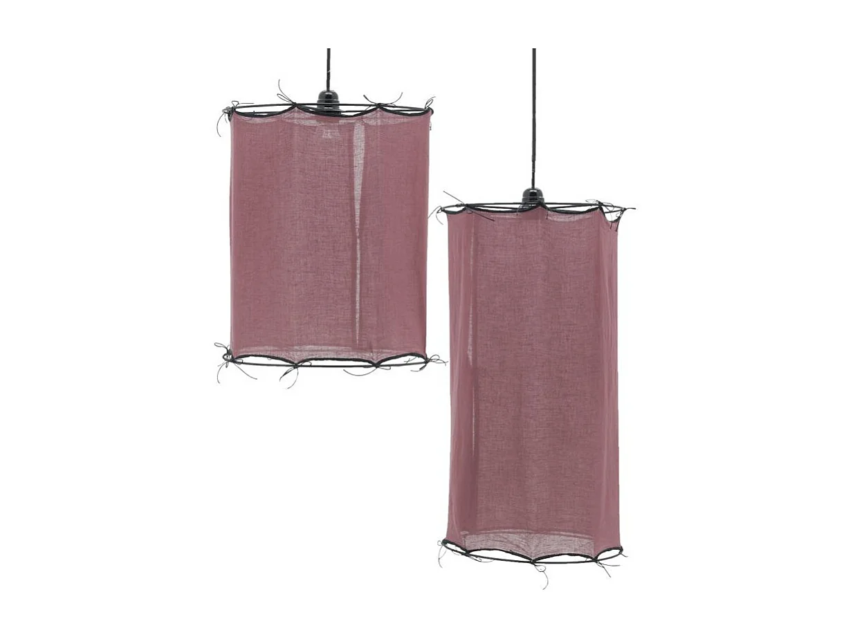 Abat-jour pour suspension en coton Riad Moyen Lit de vin