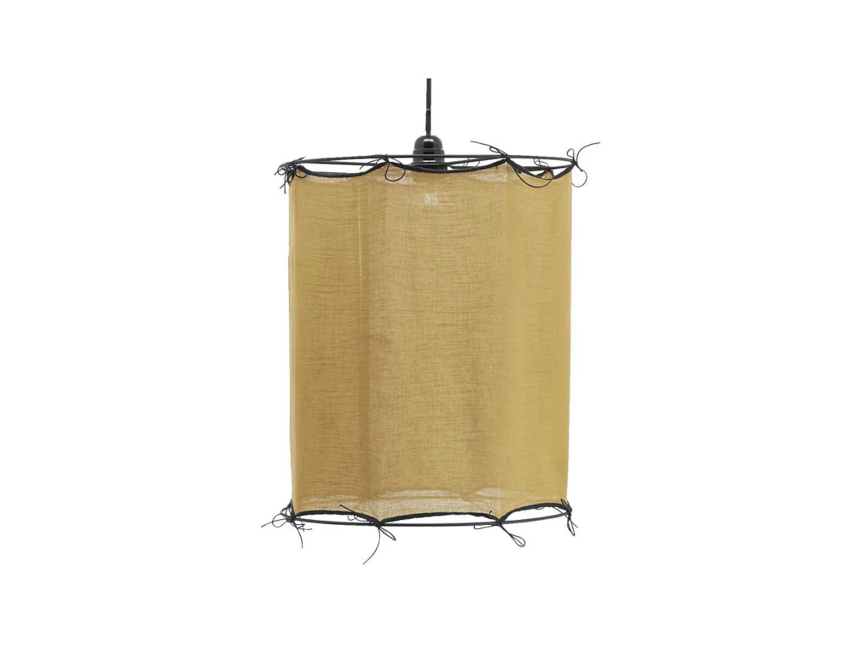 Abat-jour pour suspension en coton Riad Moyen Safran