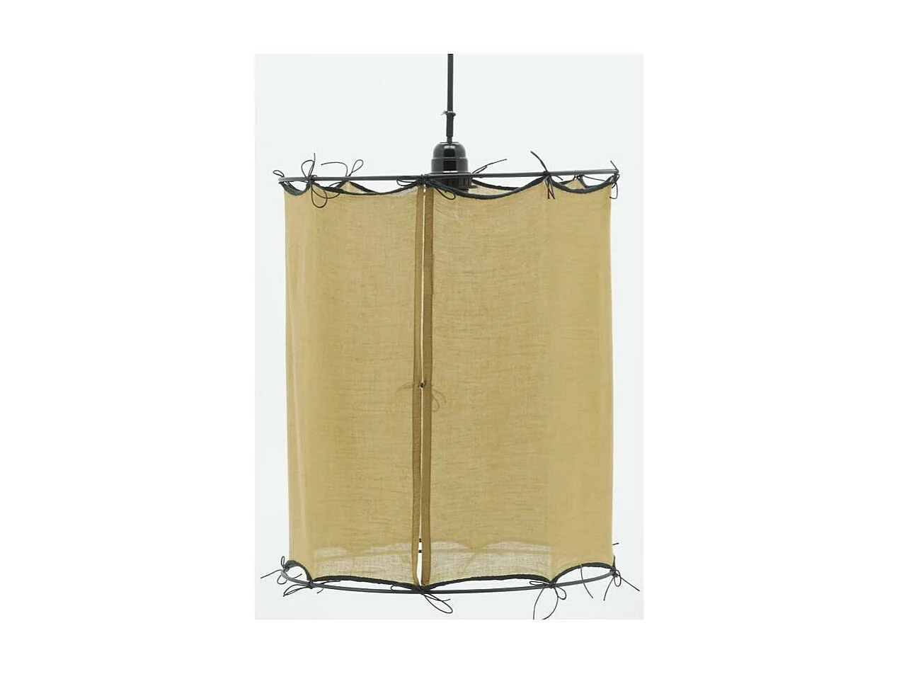 Abat-jour pour suspension en coton Riad Moyen Safran