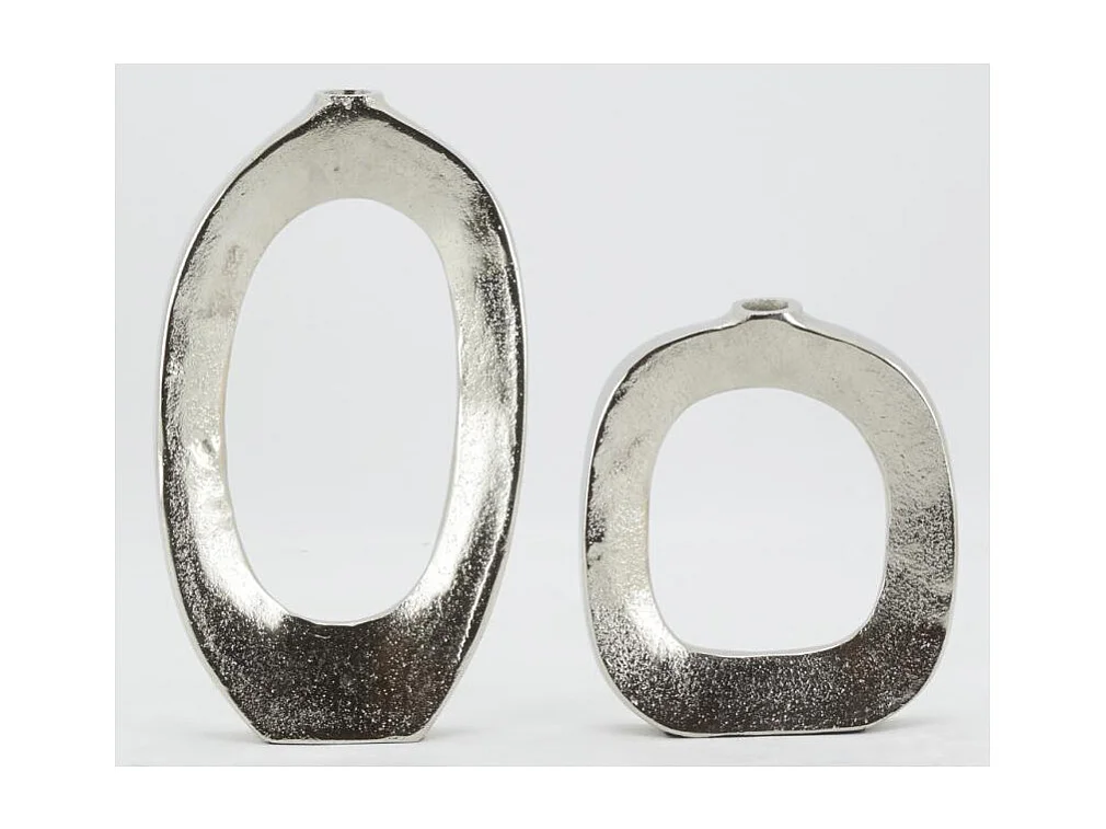 Vases cercle en aluminium (Lot de 2)