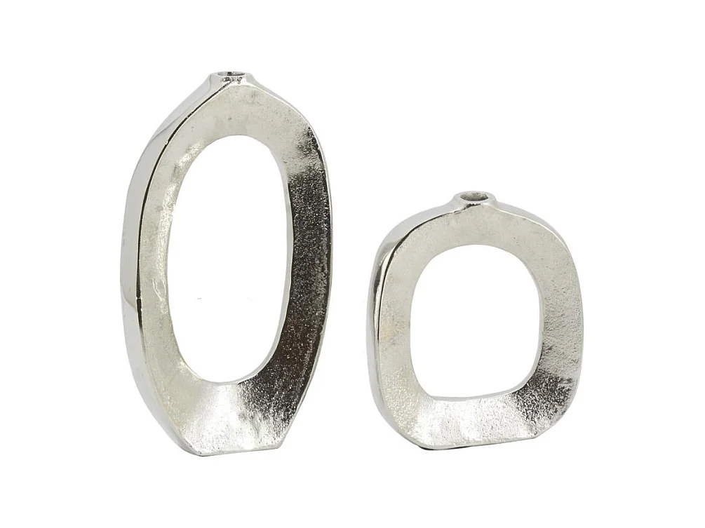 Vases cercle en aluminium (Lot de 2)
