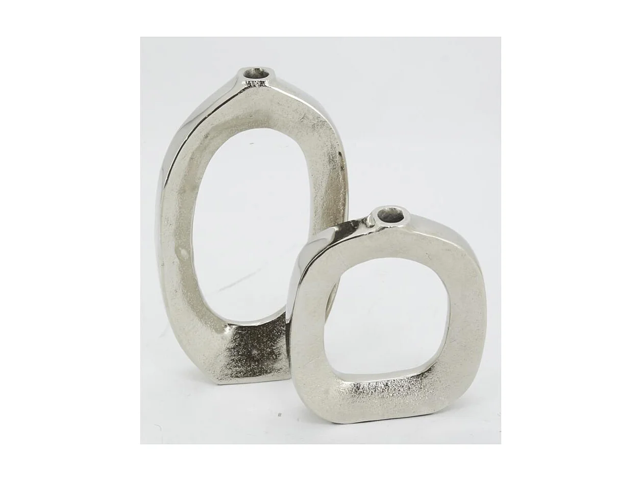 Vases cercle en aluminium (Lot de 2)