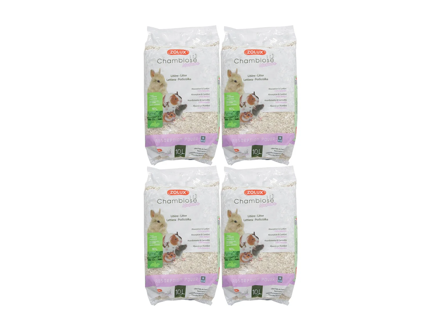 Litière végétale naturelle Chambiose (Lot de 4)