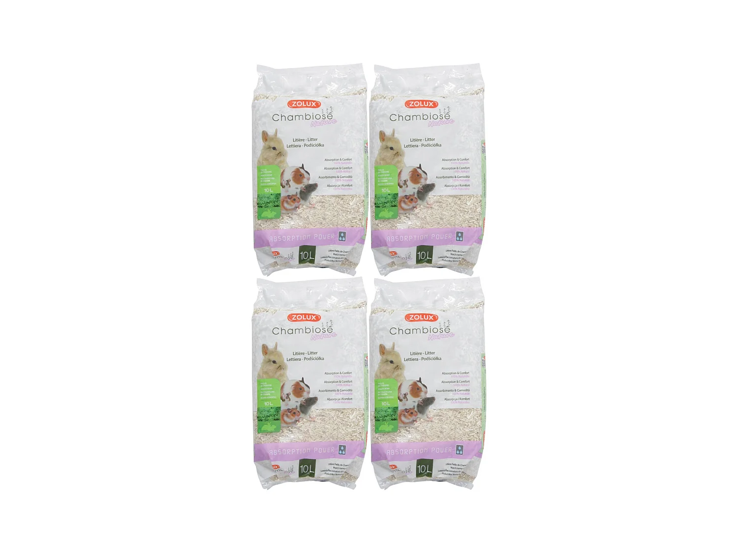 Litière végétale naturelle Chambiose (Lot de 4)