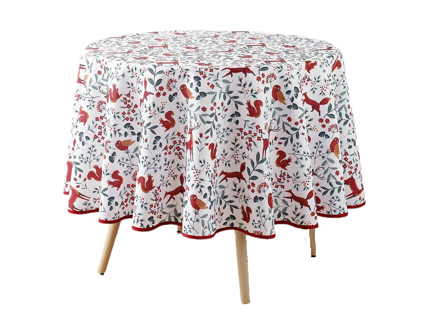 Nappe De Table Rayée Hometrends En Microfibre Rond De 177,8 Cm, Blanc