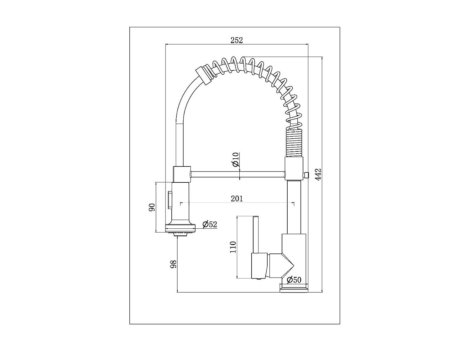 Plimo mitigeur évier à douchette mobile chromé noir - Essebagno