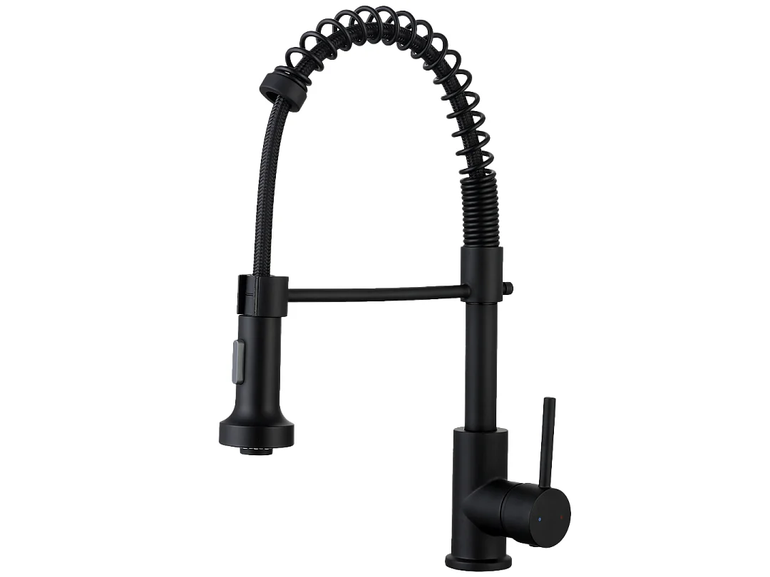 Plimo mitigeur évier à douchette mobile noir mat - Essebagno