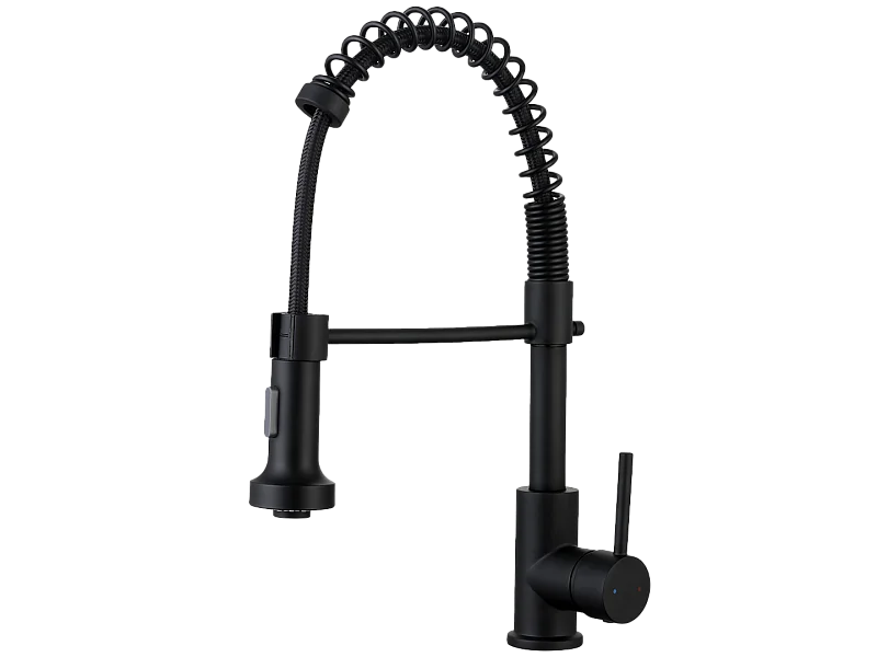 Rubinetto Plimo con doccetta in nero opaco Essebagno