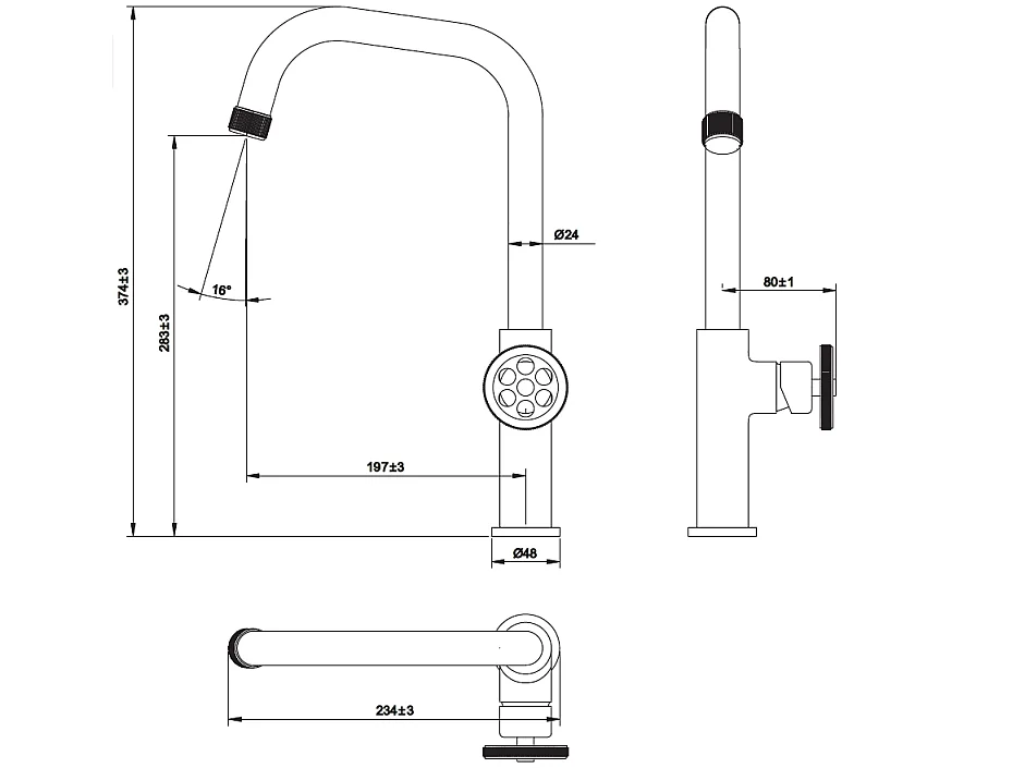 Indus mitigeur évier noir mat - Essebagno