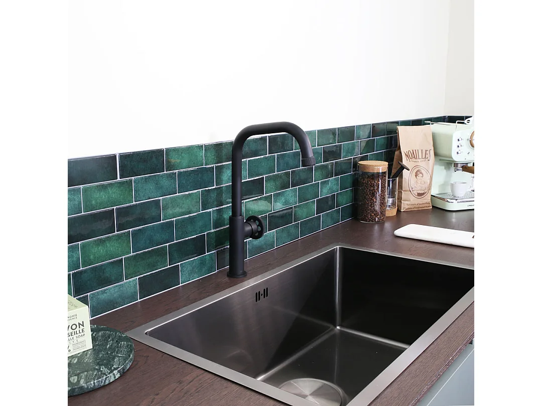 Indus mitigeur évier noir mat - Essebagno