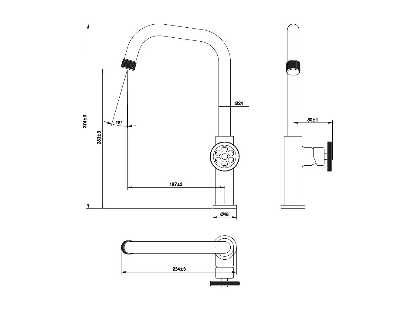 Indus mitigeur évier noir mat - Essebagno