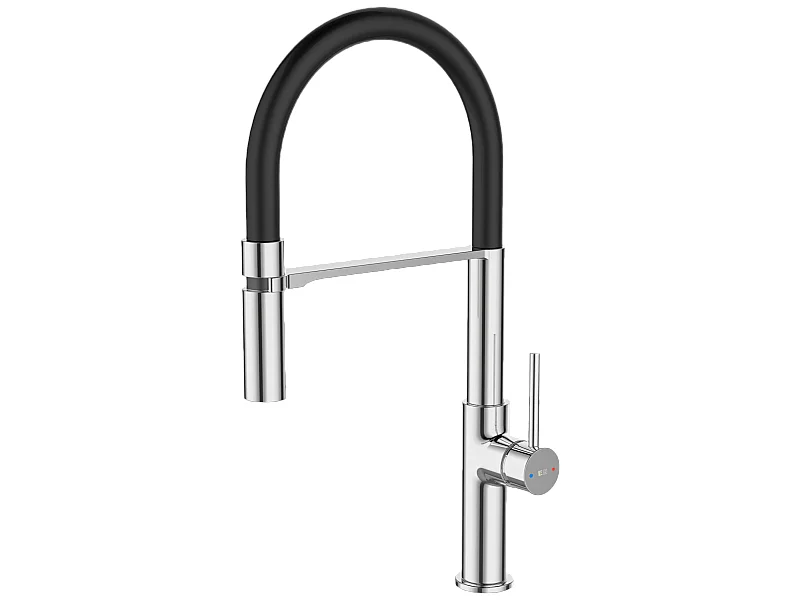 Magneto mitigeur évier à douchette mobile chrome - Essebagno