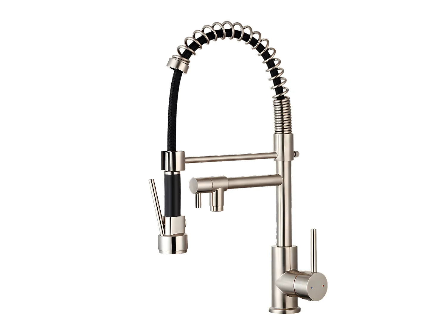 Big Pro grifo con teleducha acero cepillado Essebagno