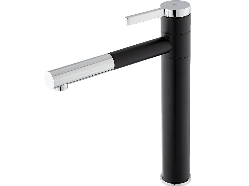 Ultrate Miscelatore per lavello nero e cromato Essebagno