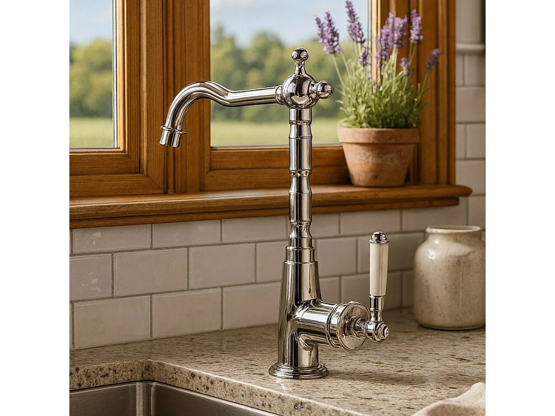 Rubinetto per lavello Leeds retro cromo Essebagno