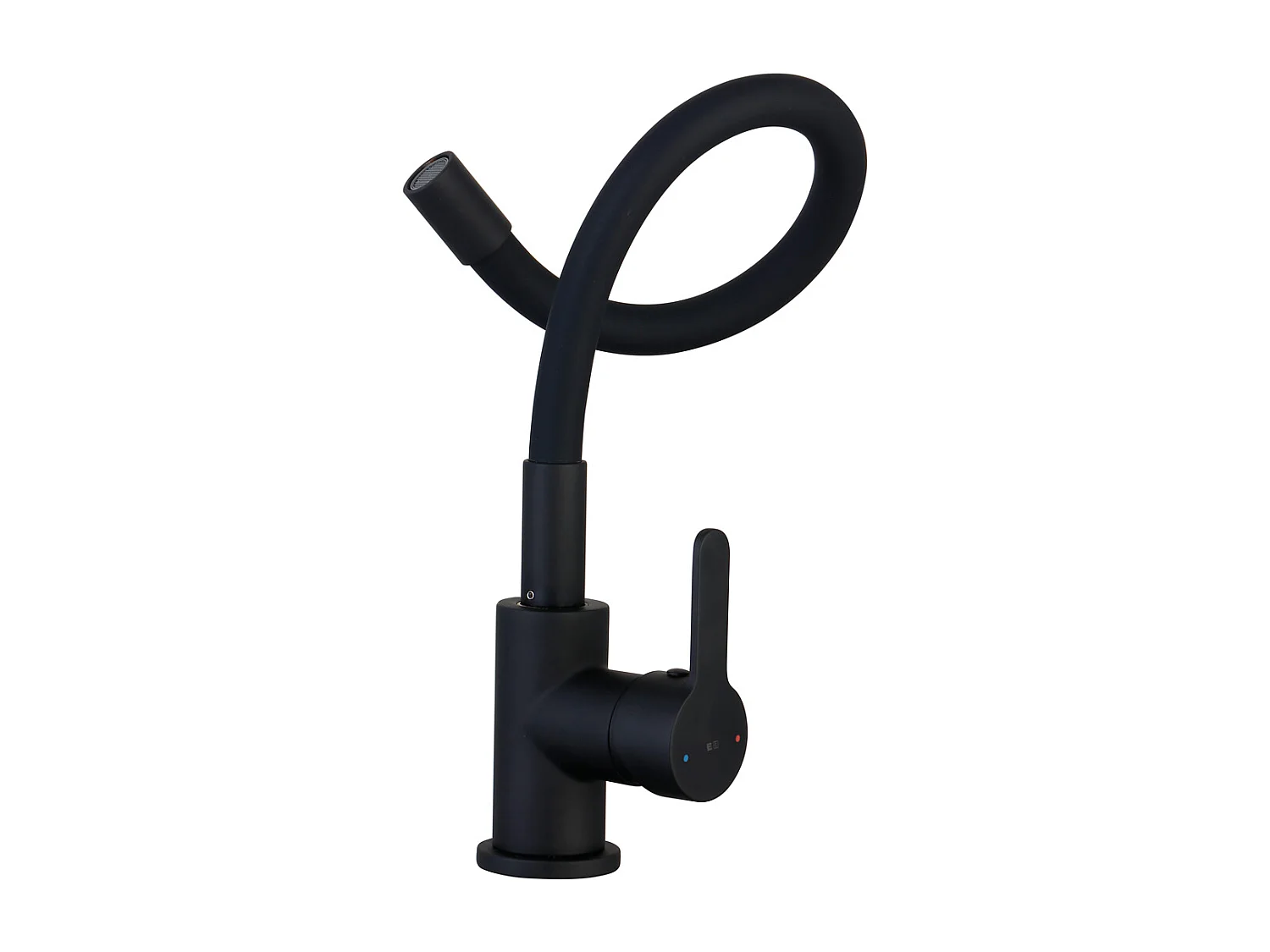 Mémory misturador para lava-loiça preto com mangueira flexível com memória de forma Essebagno