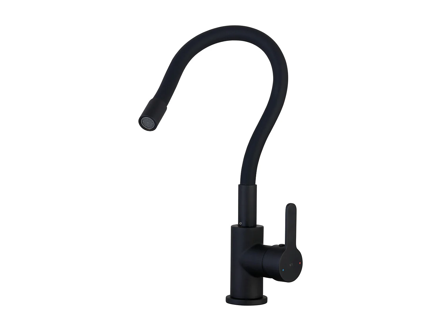 Mémory misturador para lava-loiça preto com mangueira flexível com memória de forma Essebagno