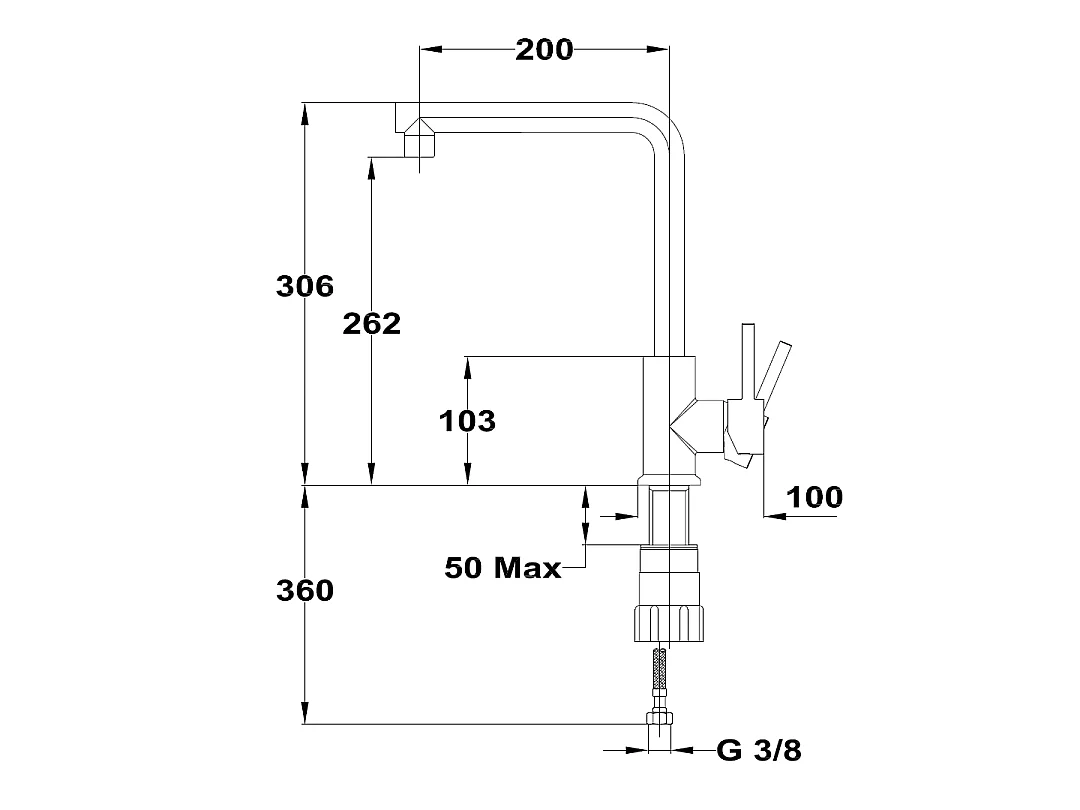 Pure II mitigeur évier noir - Essebagno