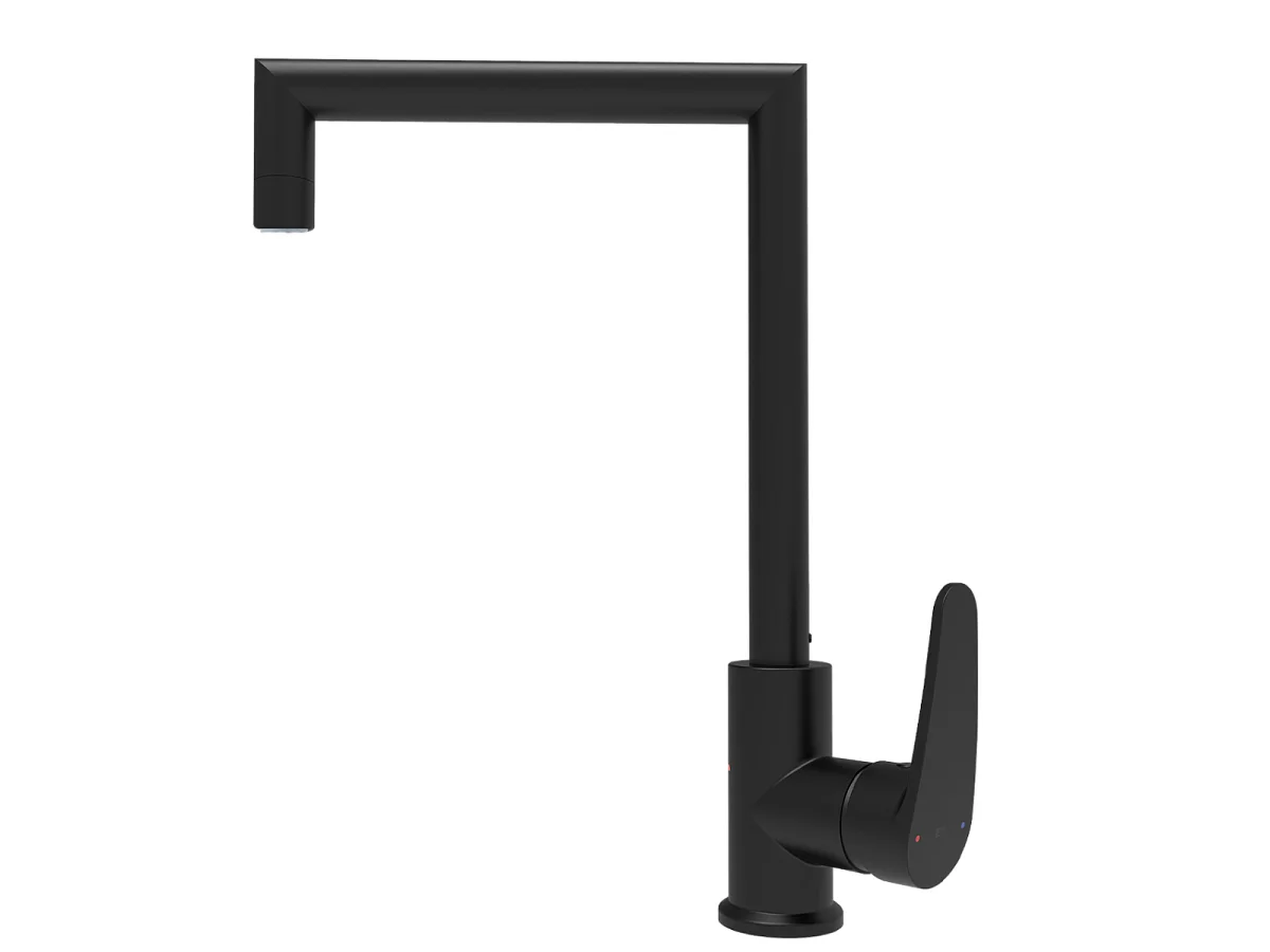 Fangolo grifo de cocina negro mate Essebagno