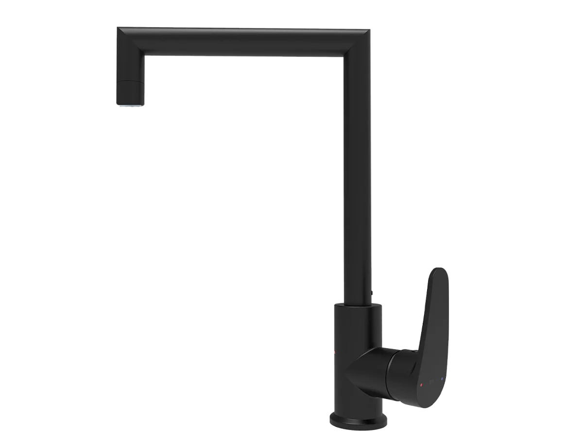 Fangolo grifo de cocina negro mate Essebagno