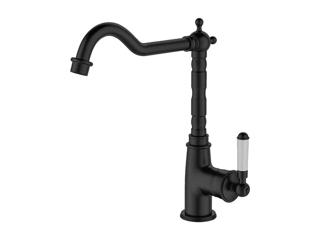 Leeds mitigeur évier rétro noir - Essebagno