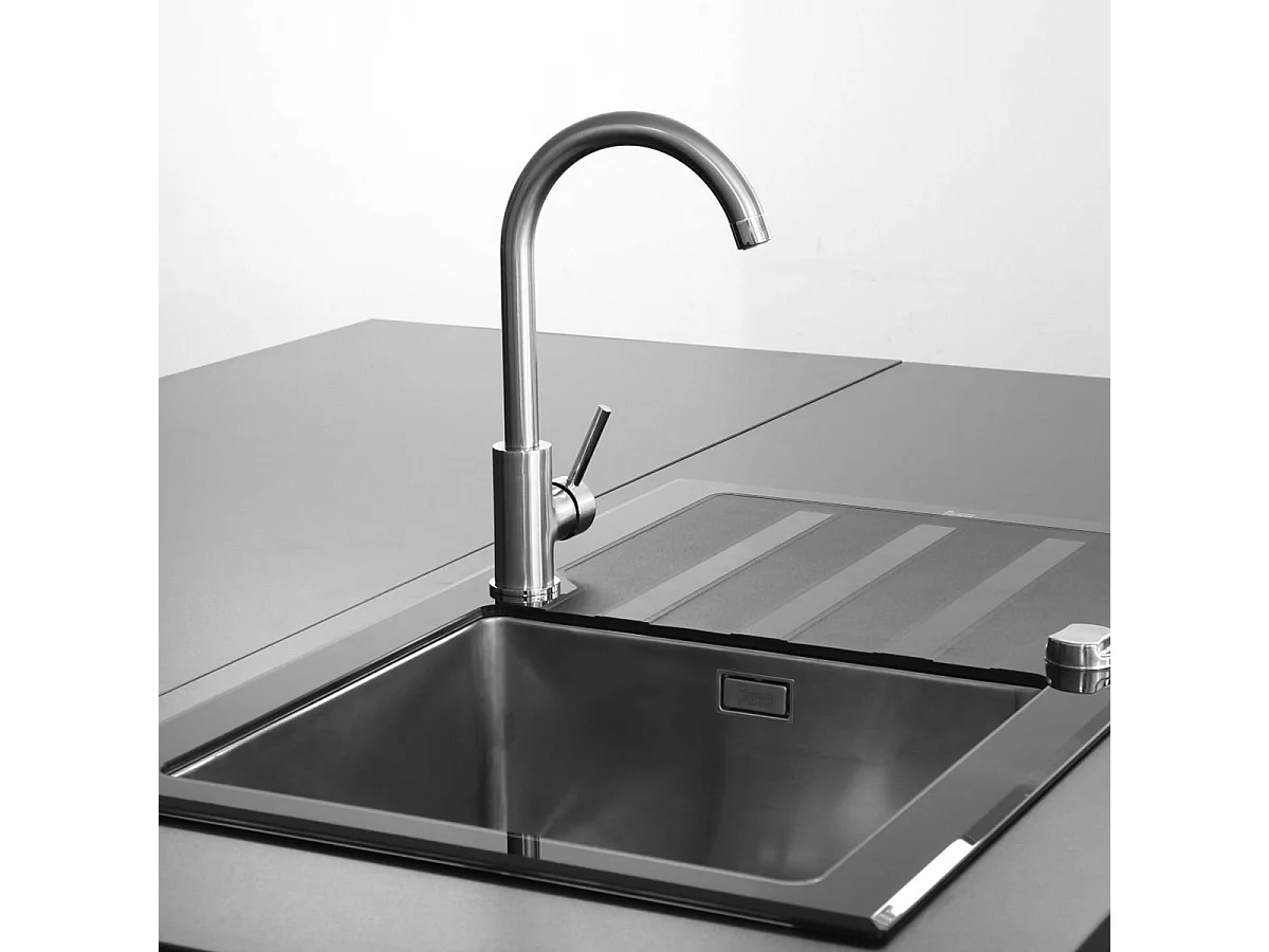 Kiwo mitigeur évier façon inox - Essebagno