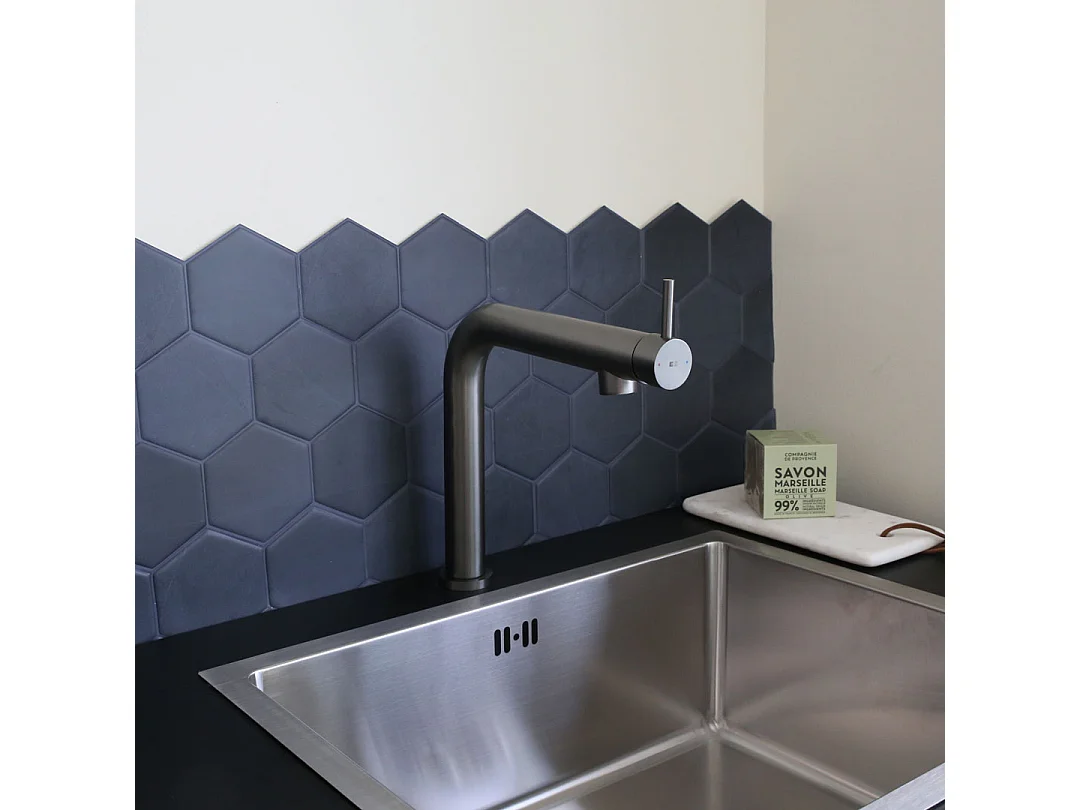 Magic Spültischmischer gun metal Essebagno