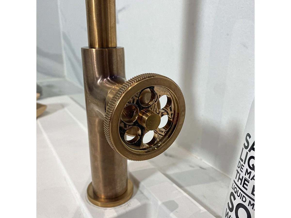 Indus mitigeur évier cuivre brossé - Essebagno