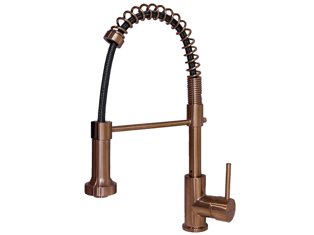 Plimo grifo con teleducha en cobre Essebagno