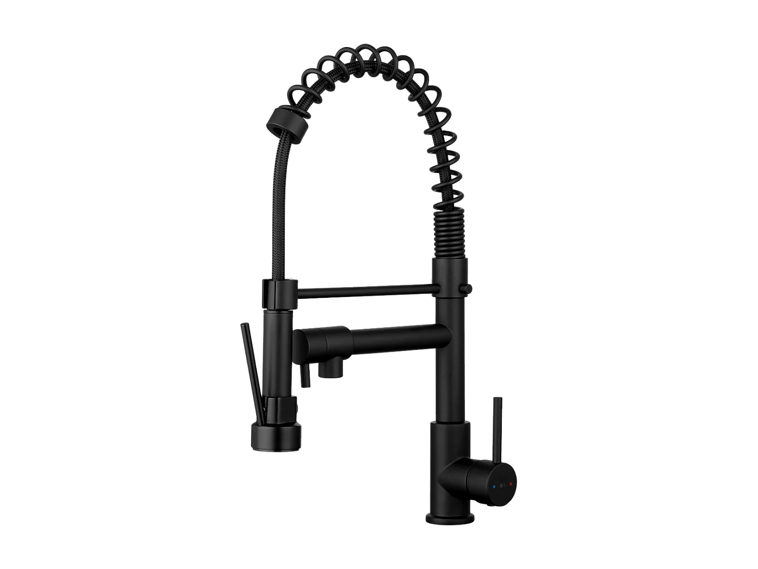 Big Pro Miscelatore per lavabo con soffione mobile nero Essebagno