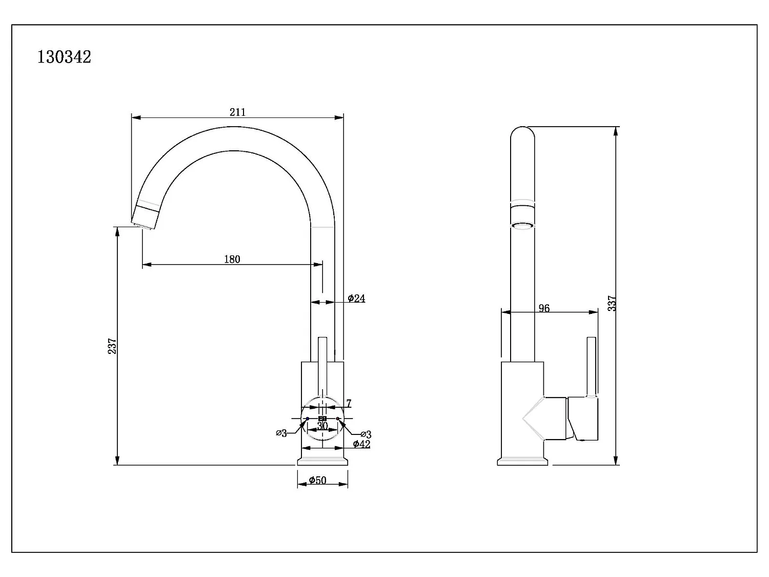 Kiwo misturador para lava-loiça branco Essebagno
