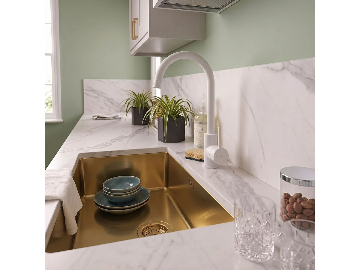 Kiwo misturador para lava-loiça branco Essebagno