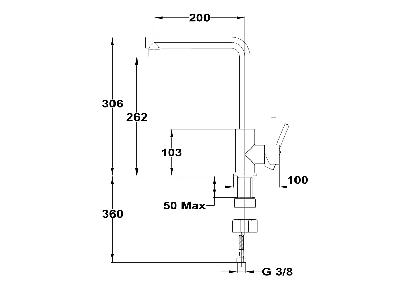 Pure II mitigeur évier blanc - Essebagno