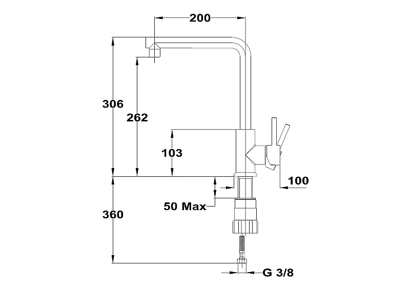 Pure II mitigeur évier blanc - Essebagno