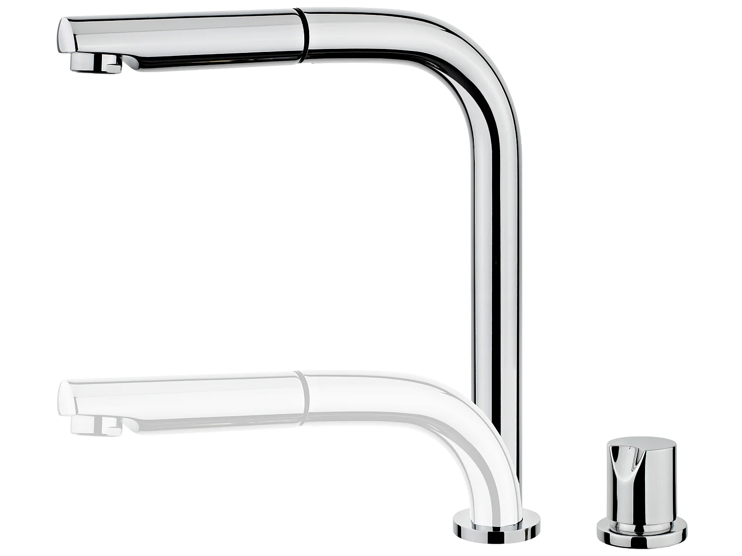 Magic mitigeur évier chromé escamotable extractible 2 trous 'spécial fenêtre' - Essebagno