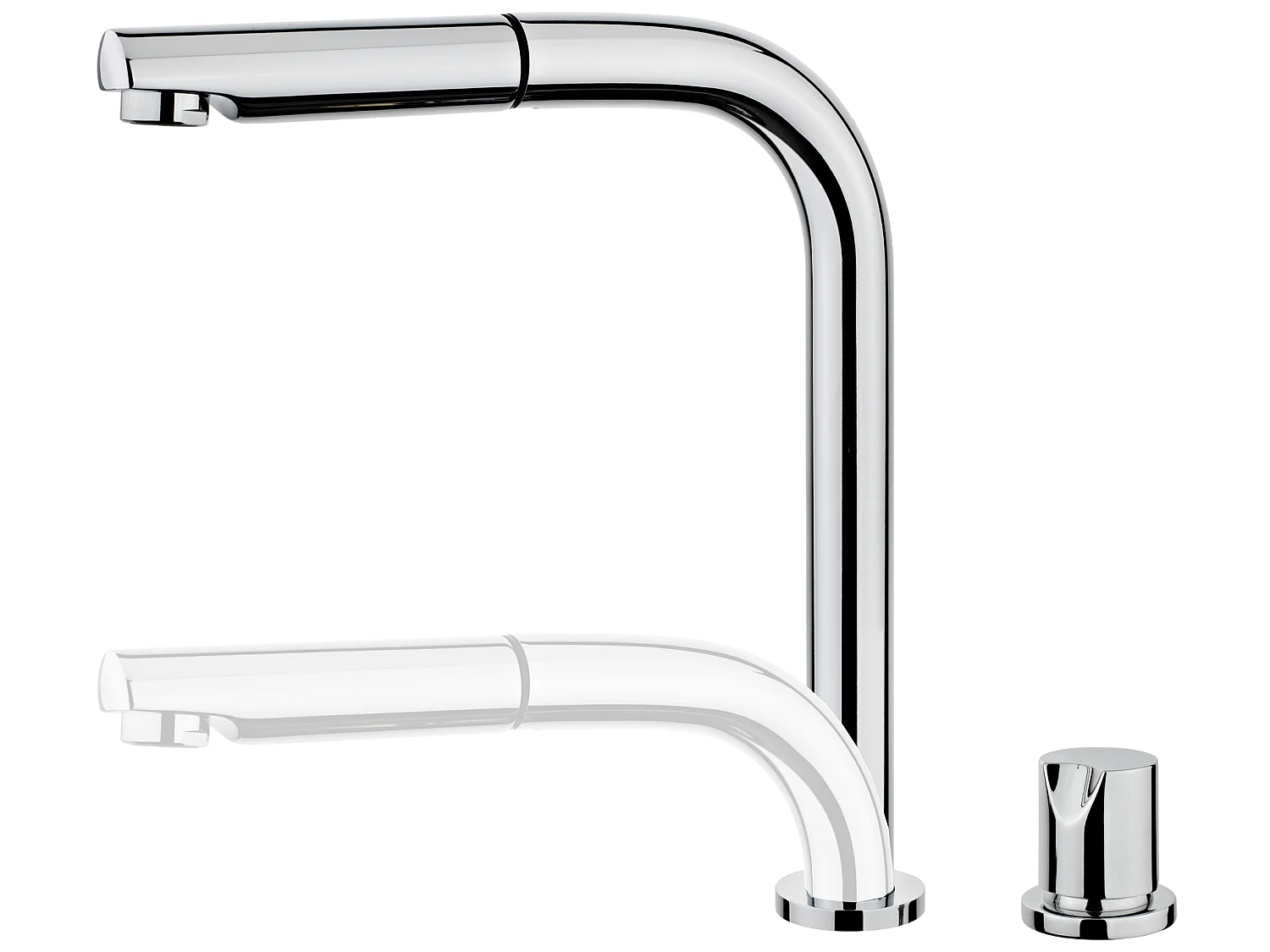 Magic mitigeur évier chromé escamotable extractible 2 trous 'spécial fenêtre' - Essebagno