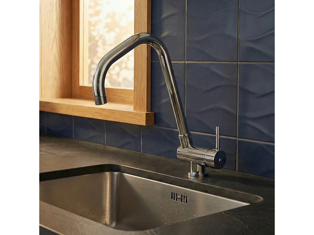 New Oslo verchroomde opklapbare mengkraan voor gootsteen 'speciaal voor ramen' - Essebagno