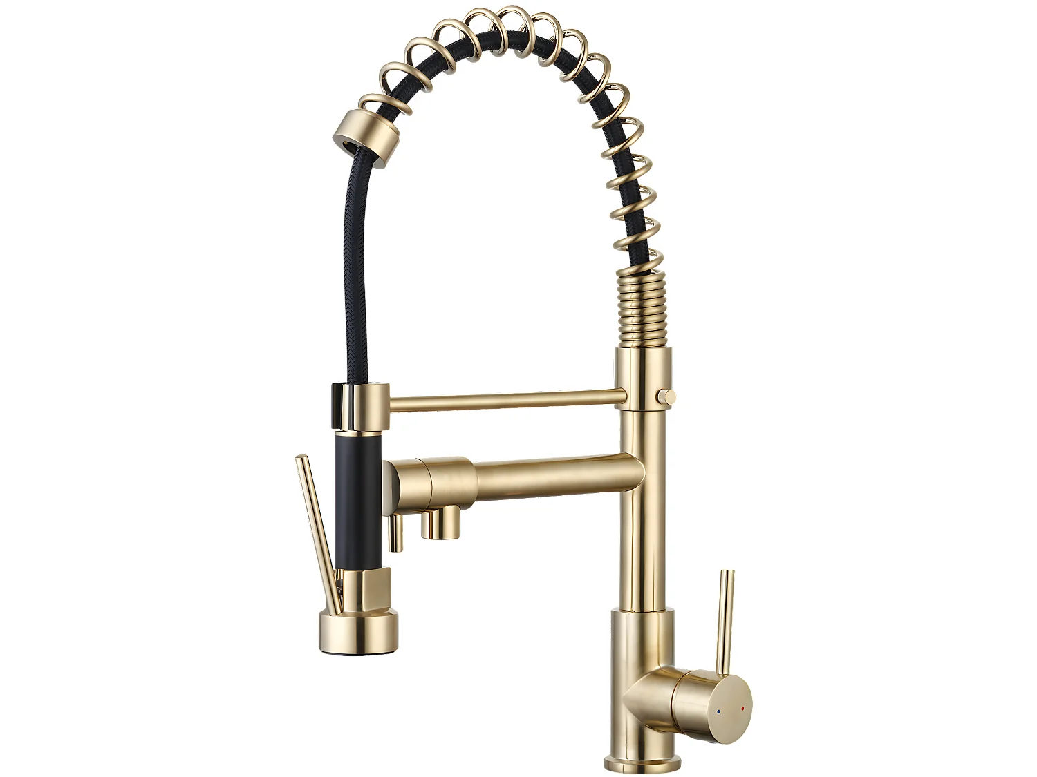 Big Pro mitigeur évier à douchette mobile or - Essebagno