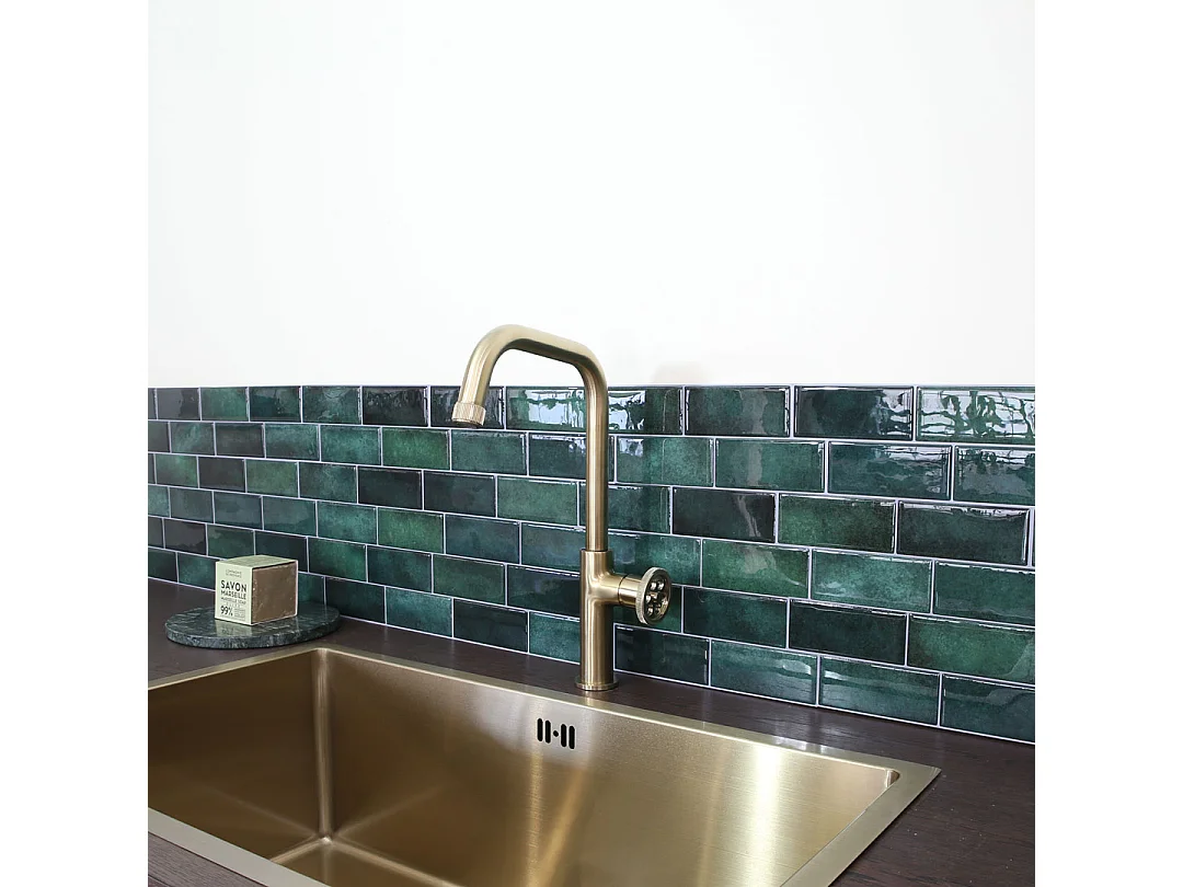 Rubinetto da cucina Indus in oro spazzolato Essebagno