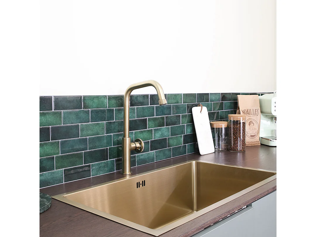 Rubinetto da cucina Indus in oro spazzolato Essebagno