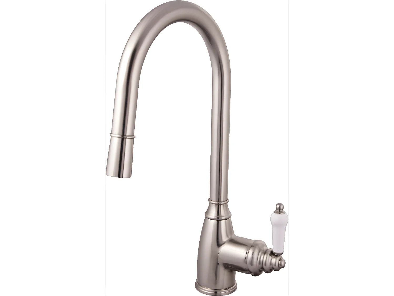 Grifo de cocina Ascott con ducha de mano en acero cepillado Essebagno