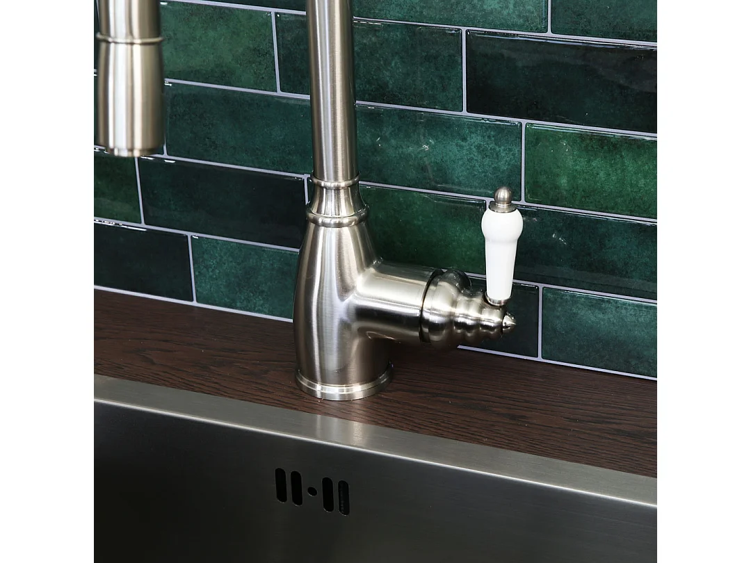 Ascott mitigeur évier à douchette extractible façon inox - Essebagno